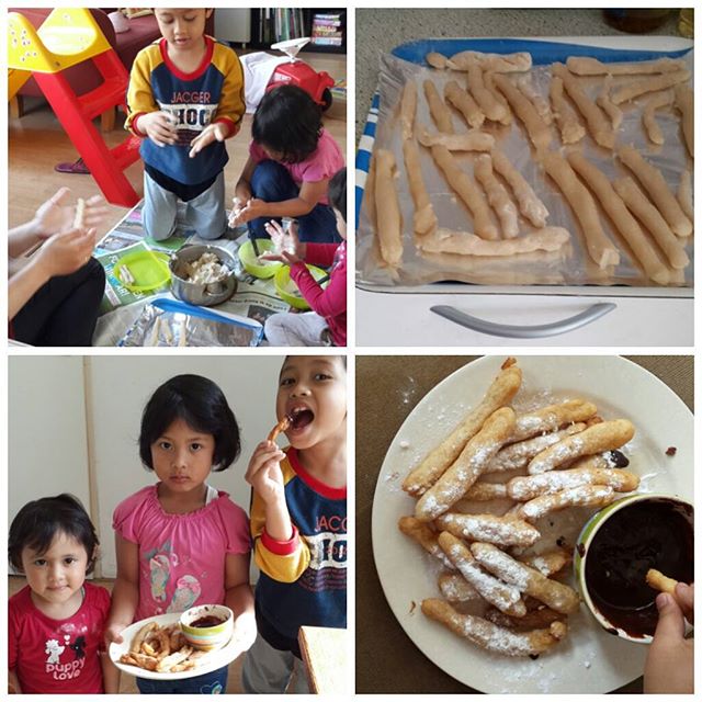Churros hasil karya Runa-Mas Rayyan-Mbak Mayya