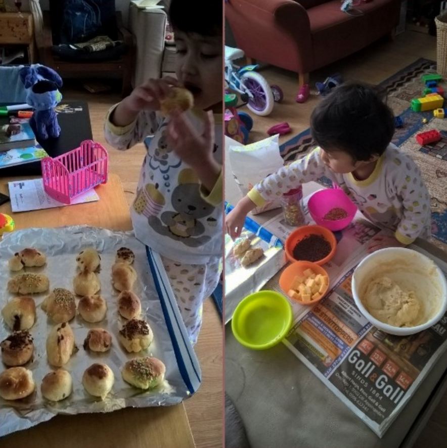 Baking bread ala Runa - Roti Unyil dengan berbagai macam bentuk