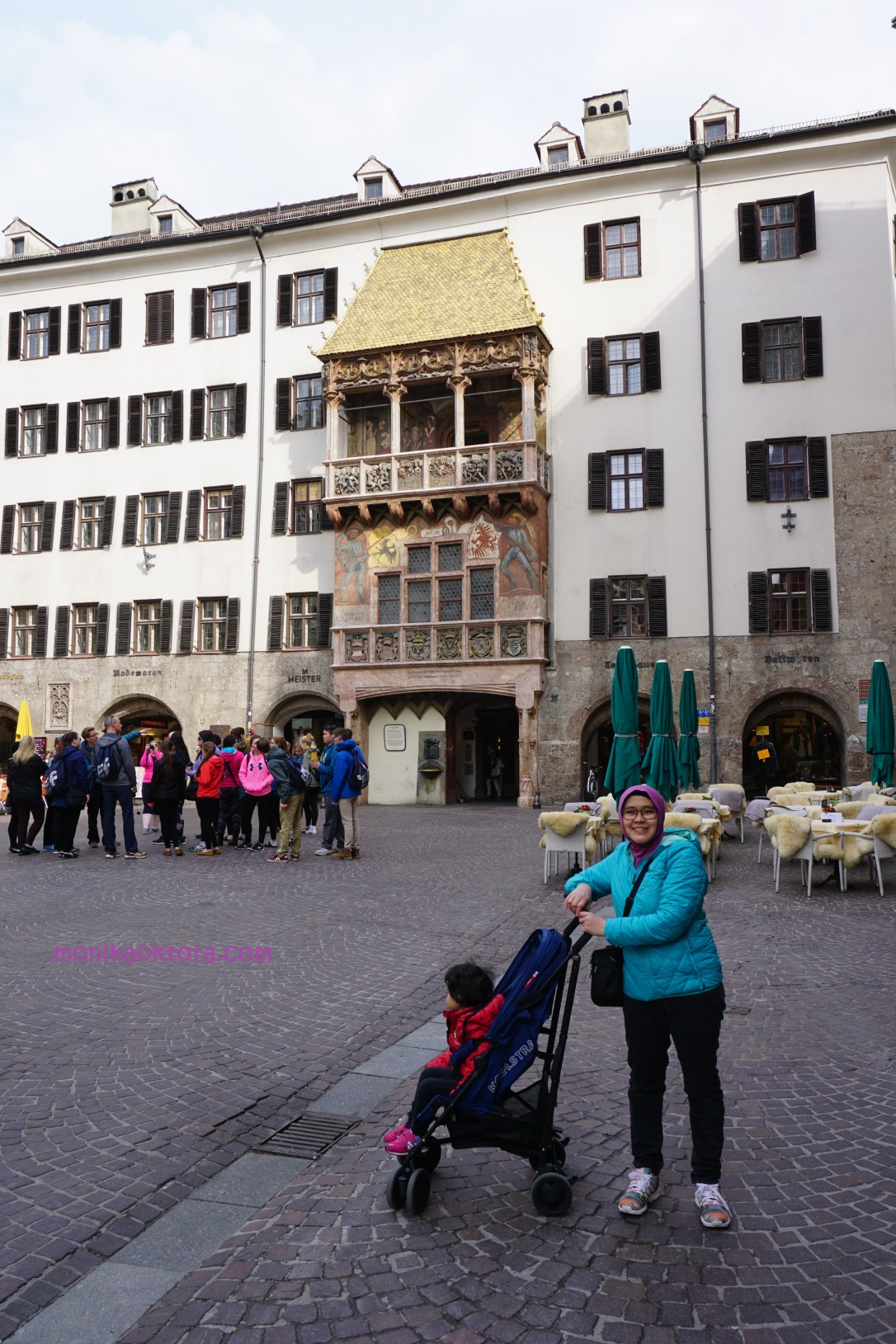 The Goldenes Dachl (Golden Roof) is a landmark structure located in the Old Town (Altstadt) section of Innsbruck, Austria. It is considered the city's most famous symbol